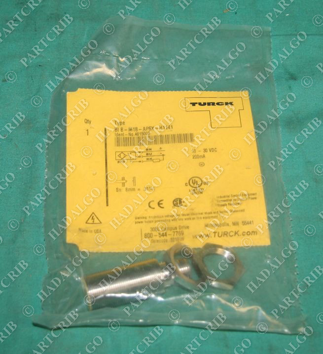 Turck, BI8-M18-AP6X-H1141, 4615000, Inductive Proximity Sensor Switch NEW SD0169