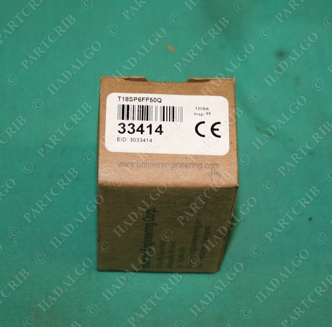 Banner, T18SP6FF50Q, 33414, Photoelectric Sensor NEW