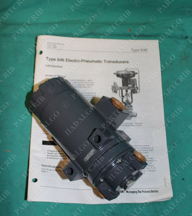 Fisher, Type 646, Electro Pneumatic Transducer Pressure Sensor NEW eBay