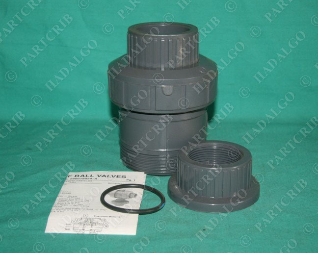 Nibco 11/2" Socket PVC True Union Ball Check Valve 150 psi