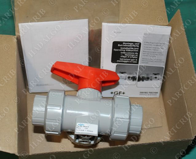 Fischer +GF+, PVCC, Type 543 DN10/15 Ball Valve 1/2" NEW