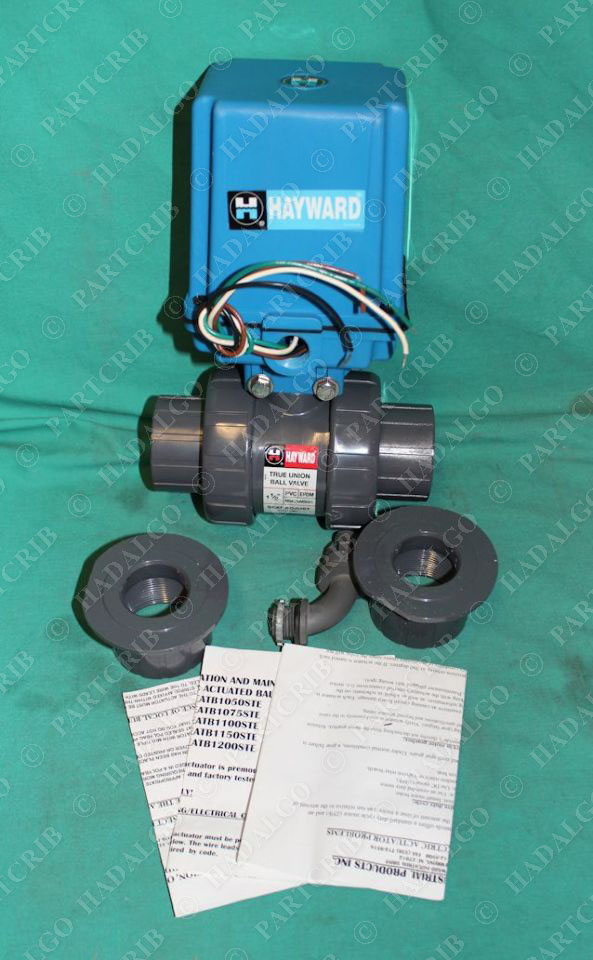 Hayward, EATB1150STE, 11/2" True Union Ball Valve PVC EPDM w/ Electric