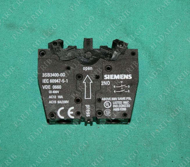 Siemens, 3SB3400-0D, Push Button Switch Contact Block NEW