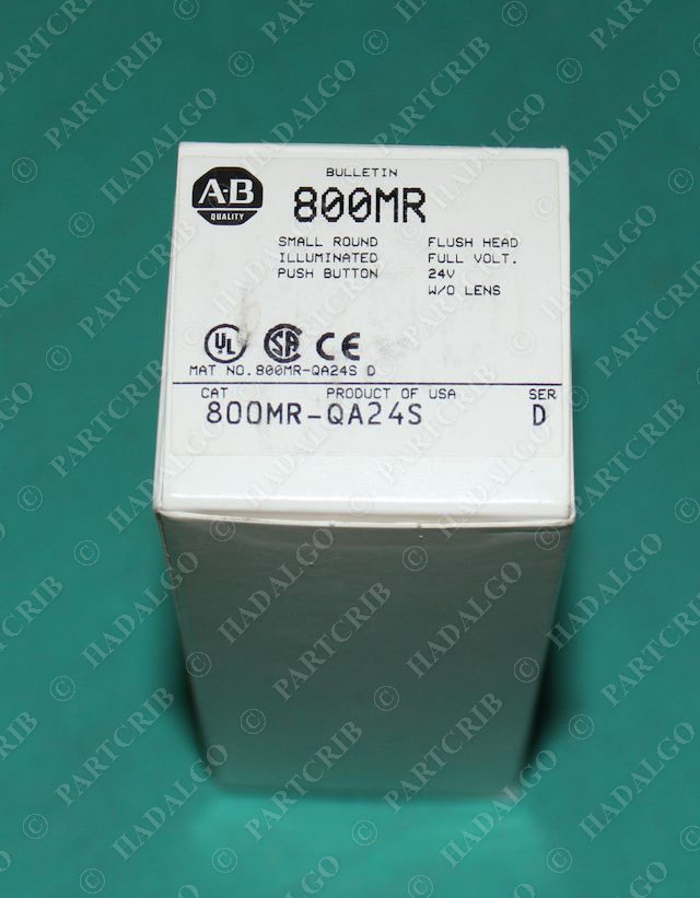 Allen Bradley, 800MR-QA24S, Small Round Push BUtton Flush Head 24V w/o Lens NEW