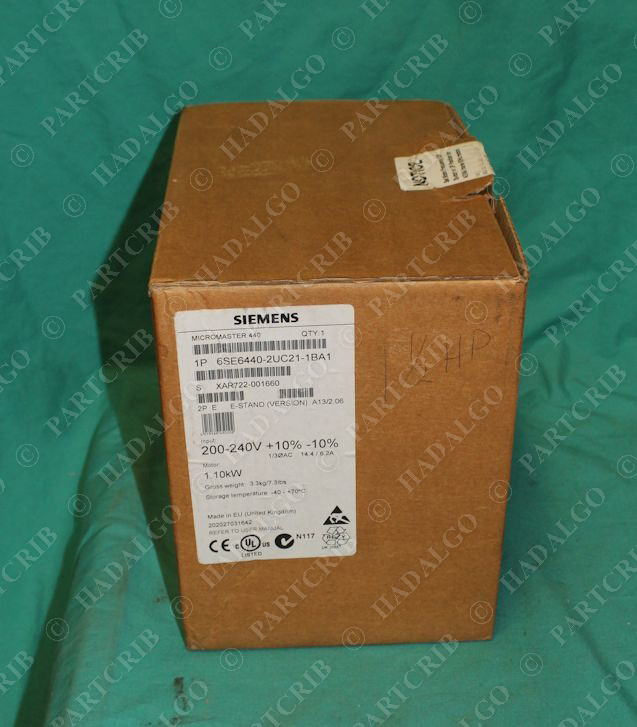 Siemens, 6SE6440-2UC21-1BA1, Micromaster 440 Inverter 1.10kW NEW