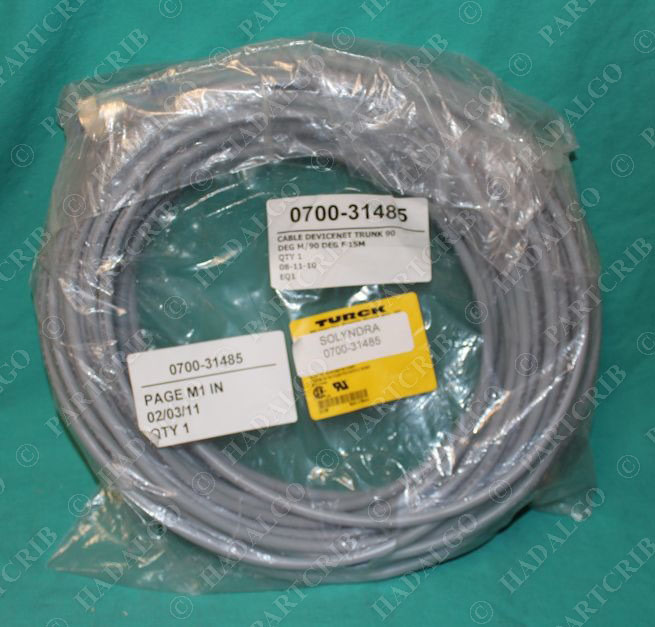 Turck, RSM RKM 5711-20M, U5452-69, Devicenet Cable Connector Plug 5p 7/8-16UN Male Female PVC