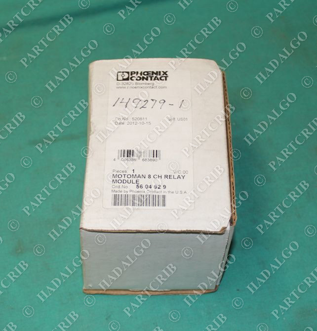 Phoenix Contact, 5604929, Motoman 8CH Distribution Relay Module NPN 40 Pin Punchdown 40p NEW