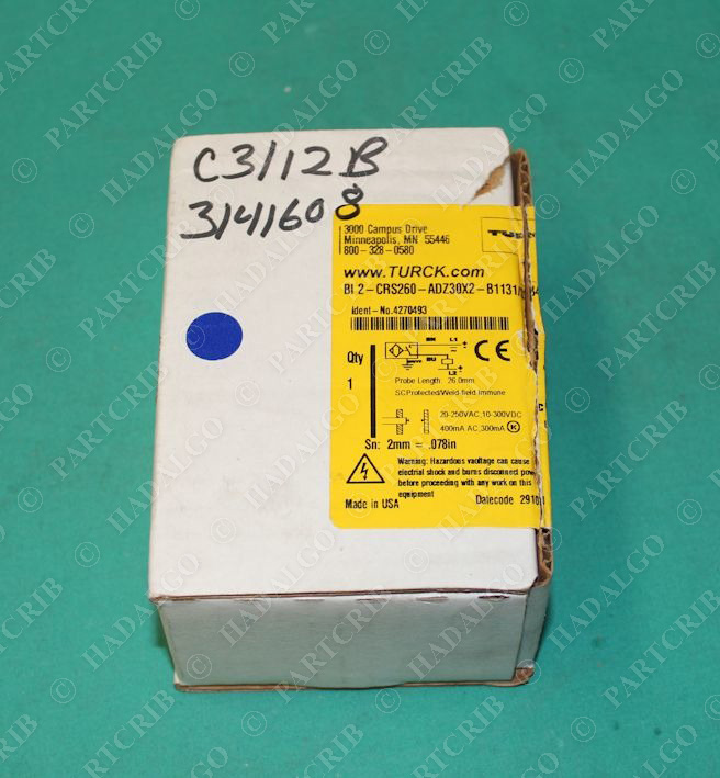 Turck, Bi2-CRS260-ADZ30X2-B1131/S34, 4270493, Proximity Switch Sensor NEW