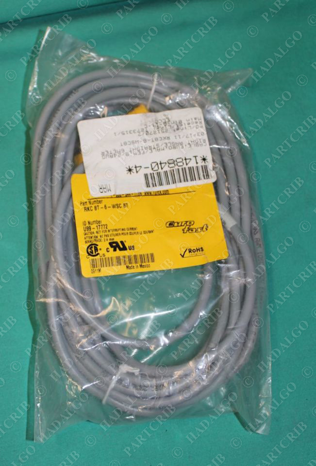 Turck, RKC8T-6-WSC8T, U99-17772, Eurofast Cable Male/Female  8/24AWG 6M NEW