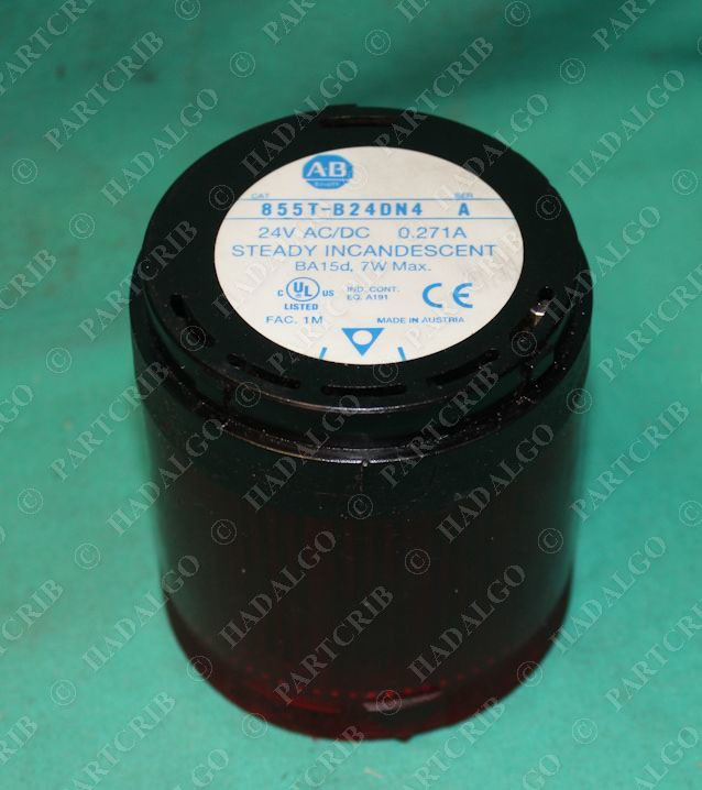 Allen Bradley, 855T-B24DN4, Stack Light Red Beacon 24V AC/DC