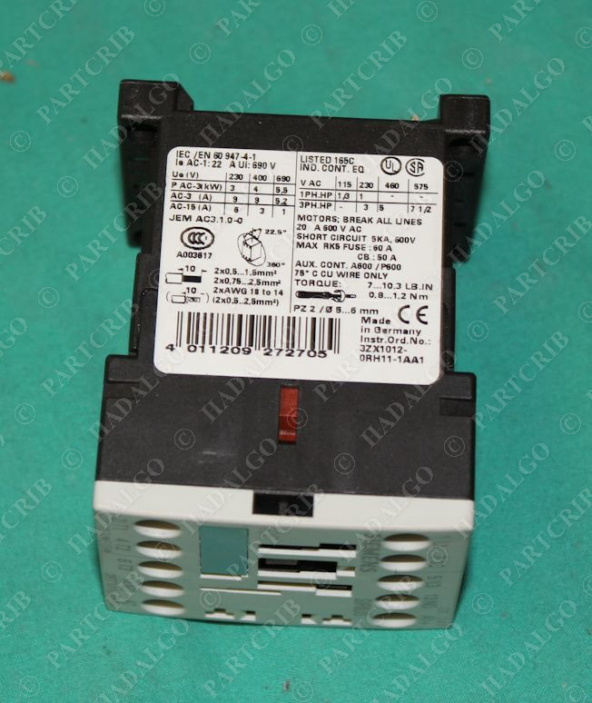 Siemens, 3ZX1012-0RH11-1AA1, Contactor NEW | PartCrib.com