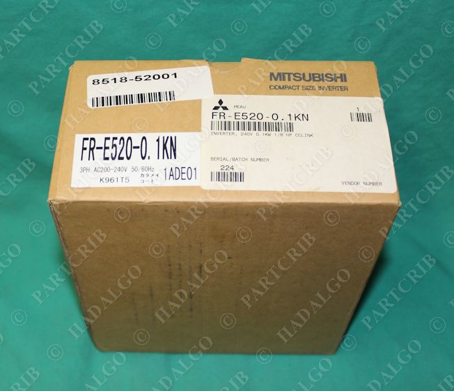 Mitsubishi, FR-E520-0.1KN, Freqrol-E500 Inverter VFD Drive 0.1kW 1/8HP  NEW