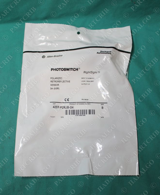 Allen Bradley, 42EF-P2RJB-G4, Photoswitch Sensor Right Sight 3M NEW SD17410