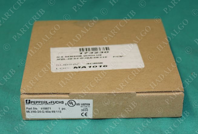 PepperL + Fuchs, MLV40-54-G/40A/49/115, 418871, MLV 40, Photoelectric Sensor NEW SD17473