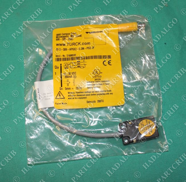 Turck, BI5-Q08-AP6X2-0.2M-PSG -3F, S1600592, Sensor NEW