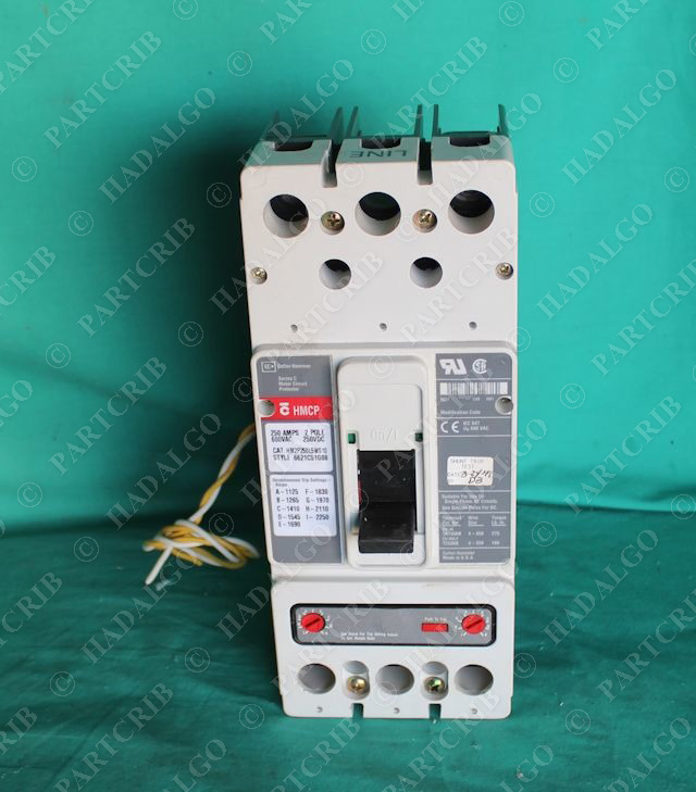 Cutler-Hammer, HM2P250L5WS10, Motor Circuit Protector 250A 600VAC 2Pole NEW