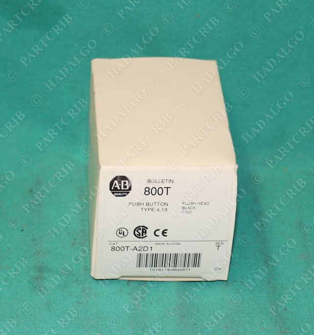 Allen Bradley, 800T-A2D1, Push Button Flush Head Black SD18727