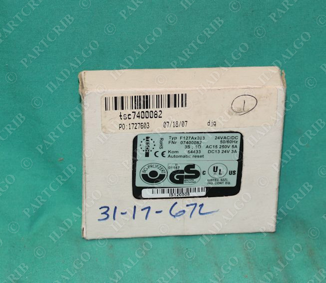 Tesch, F127Ax203, 07400082, Relay 24VAC/DC SD18853