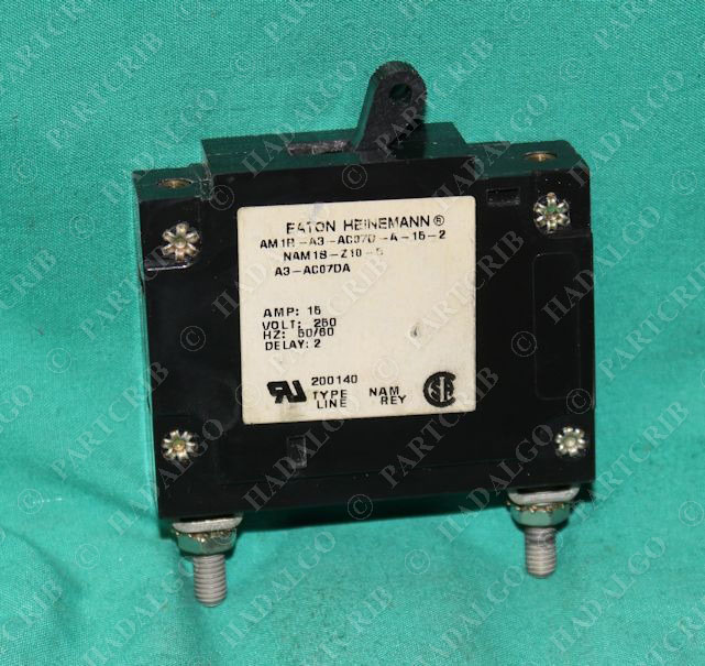 Eaton, A3-AC07DA, AM1R-A3-AC07D-A-16-2, Circuit Breaker 15A 15 Amp SD18929