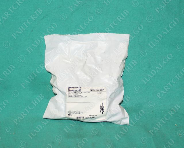 Hubbell, NHC1024ZP, Plated Steel Connector 1/2