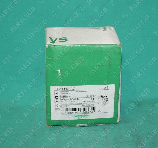 Schneider, LC1D18G7, Electric Contactor 120V SD19642