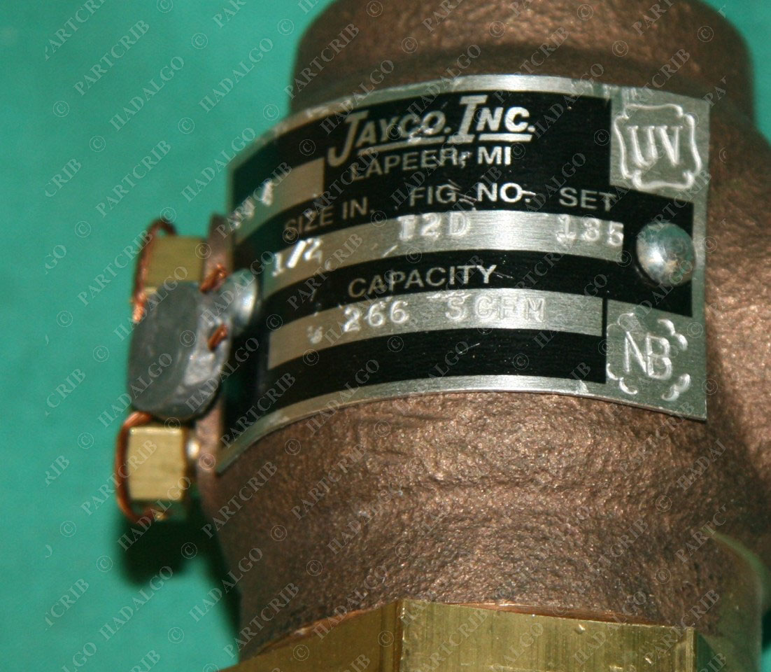 Jayco Safety Relief Valve brass UV check 1/2" .5 135psi eBay