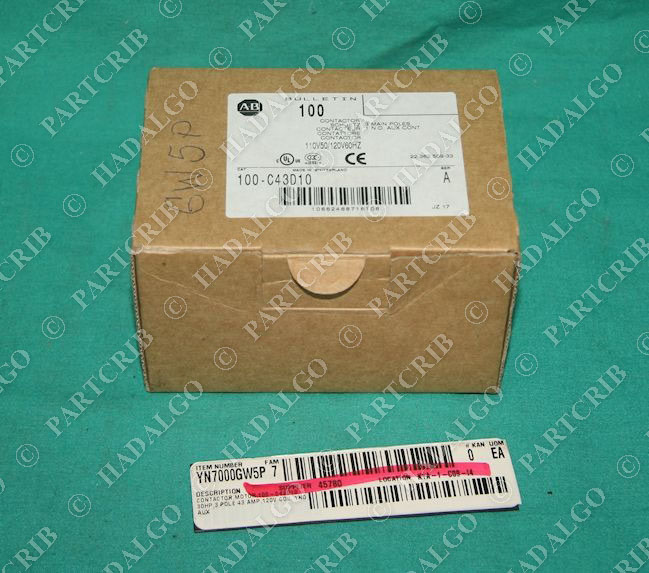 Allen Bradley, 100-C43D10, Contactor Starter Relay, 3P 110/120V NEW SD3166