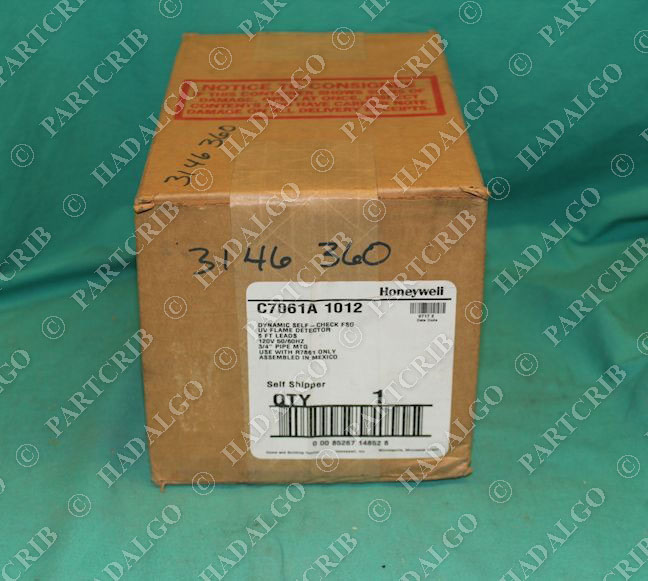 Honeywell, C7061A 1012, UV Flame Detector Furnace Heater Purple Peeper NEW