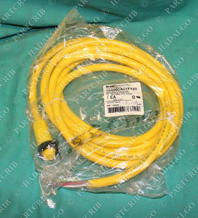 Brad Harrison, 104000A01F120, Cordset 4P Female Straight 12' Woodhead Connector