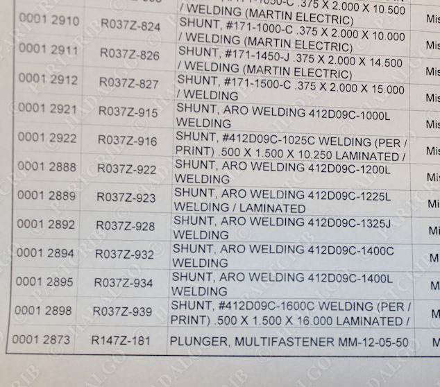 sd8680 aro 412d09c 1225l welding shunt welder flex cable connector conductor spot wel 3
