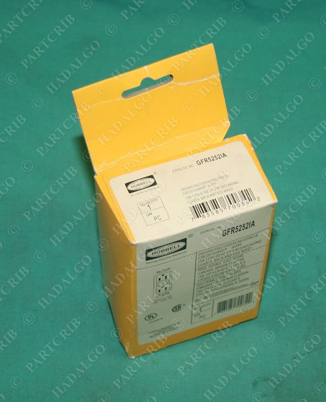 Hubbell, GFR5252IA, Duplex Receptacle Ivory NEW