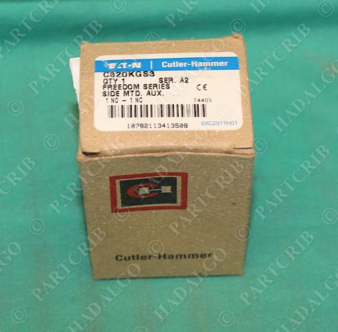 Cutler-Hammer C320KGS3 Auxiliary Contact Freedom Series  NEW