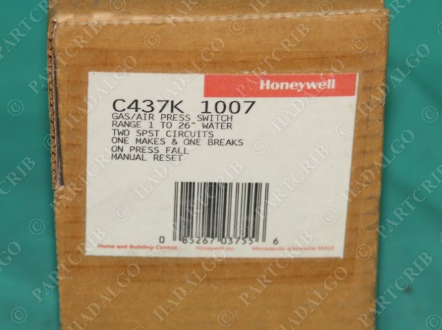 Honeywell C437K 1007 Gas Air Pressure Switch NEW