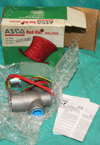 Asco Redhat 8223G10 Solenoid Valve 302417 25-500psi water oil gas stainless .5