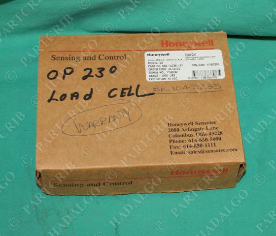 Honeywell Sensotec Model 53 Load Cell 1000lbs Range 060-0238-07 NEW