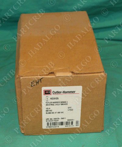 Cutler Hammer KD3125 Circuit Breaker 125a 125 amp eaton