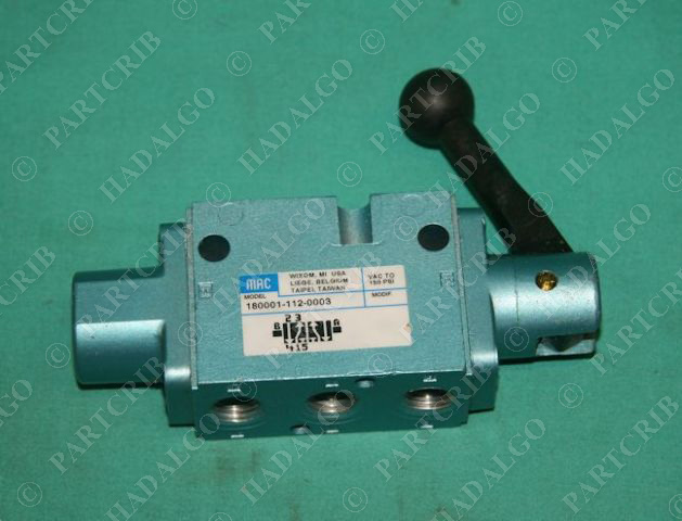 Mac, 180001-112-0003, Manual Hand Control Directional Valve 150psi NEW