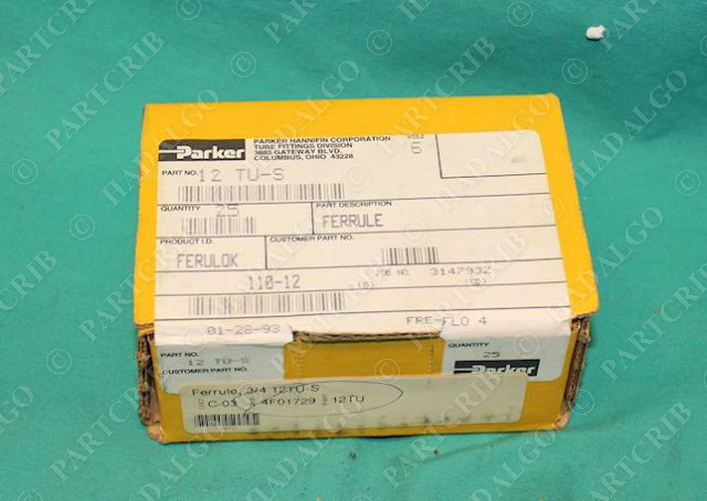 Parker 12-TU-S, 12TU 12TUS, 3/4