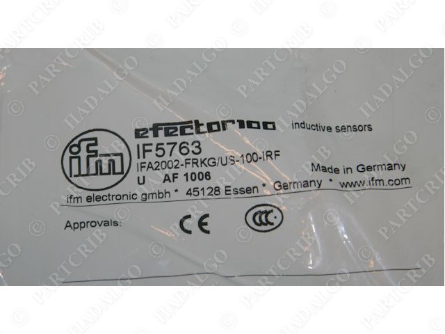 IFM, IF5763, Efector Inductive Sensor IFA2002-FRKG/US-100-IRF NEW