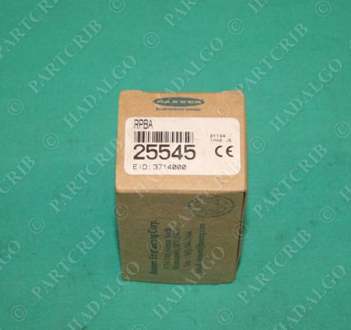 Banner, RPBA, 25545, Maxi-Beam Power Block Sensor Photoelectric SPST NEW