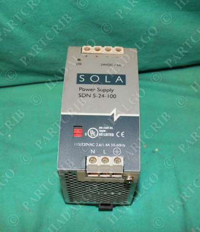 Sola, SDN 5-24-100, Power Supply 24VDC 5A NEW