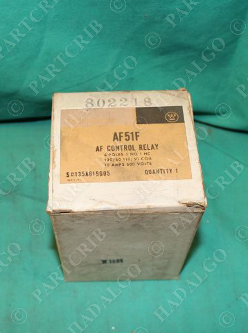 Westinghouse, AF51F, Control Relay 600VAC 10A 6Pole 135A619G05 NEW