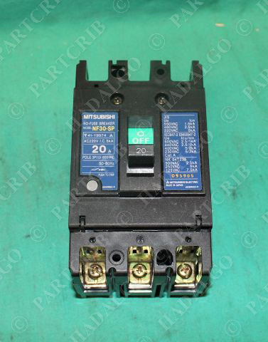 Mitsubishi, NF30-SP, No-Fuse Breaker 20A 3P NEW