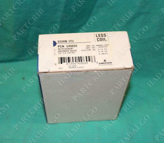 Emerson, 200RB 3T3, 049609 Refrigerant Solenoid Valve 3/8