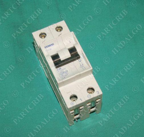 Siemens, 5SX52, 5SX52407, 40 Amp Circuit  Breaker C40 40a 2p 2 pole DIN NEW