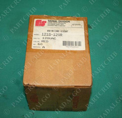Federal Signal, 121S-120R, Rotating Light Beacon 120VAC Vitalite NEW