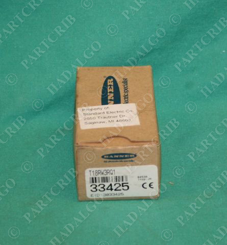 Banner, T18RW3RQ1, 33425, Photoelectric Sensor Switch NEW