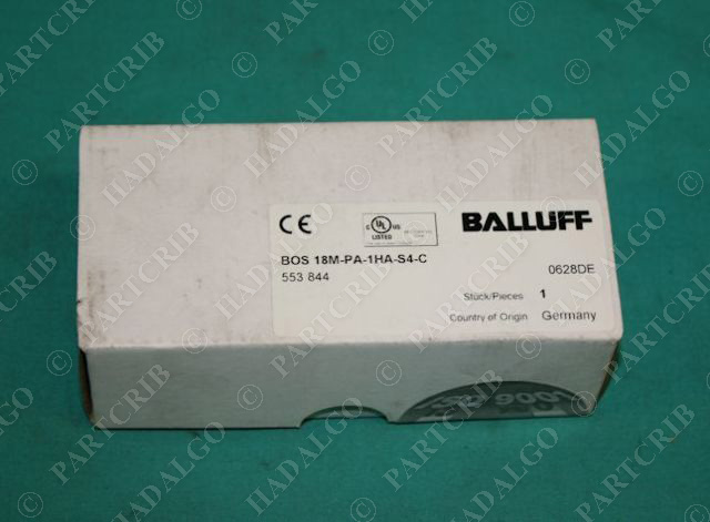 Balluff, BOS 18M-PA-1HA-S4-C, Photoelectric Sensor Switch Diffuse M18 NEW