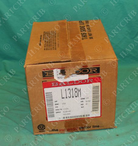 Baldor, L1318M, Electric  Motor 1725rpm 1PH 1HP Single Phase NEW