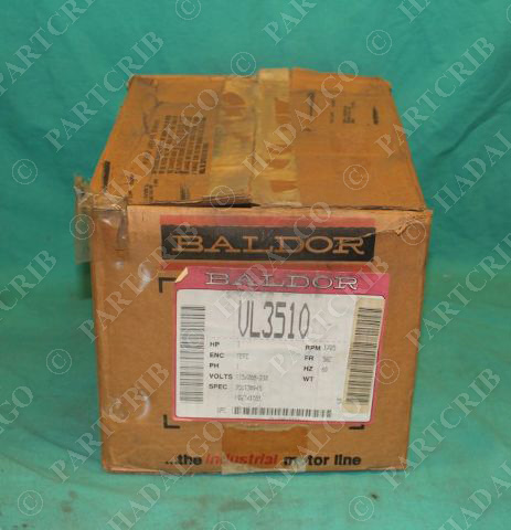 Baldor, VL3510, Electric Motor 1HP,1425RPM,1PH,50HZ,56C,3532L,TEFC,F1 Single Pha